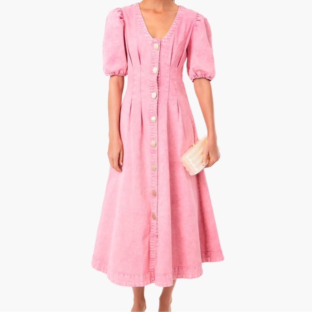 Tuckernuck Brand Hyacinth House Pink Midi Dress | XS